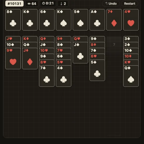 FreeCell: снимок экрана