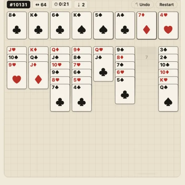 FreeCell: снимок экрана